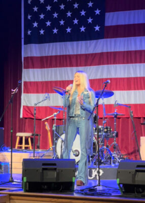 Siena performing the National Anthem for the Music City Cares Veterans Benefit Show